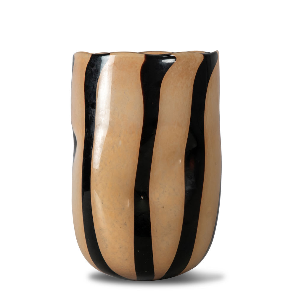 Vase Curt Black/beige