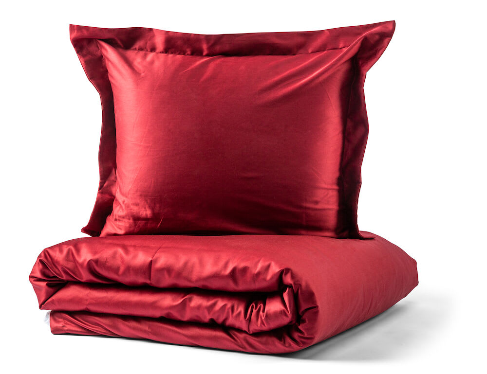 Manchester Satin 400tc Vinröd 150x210