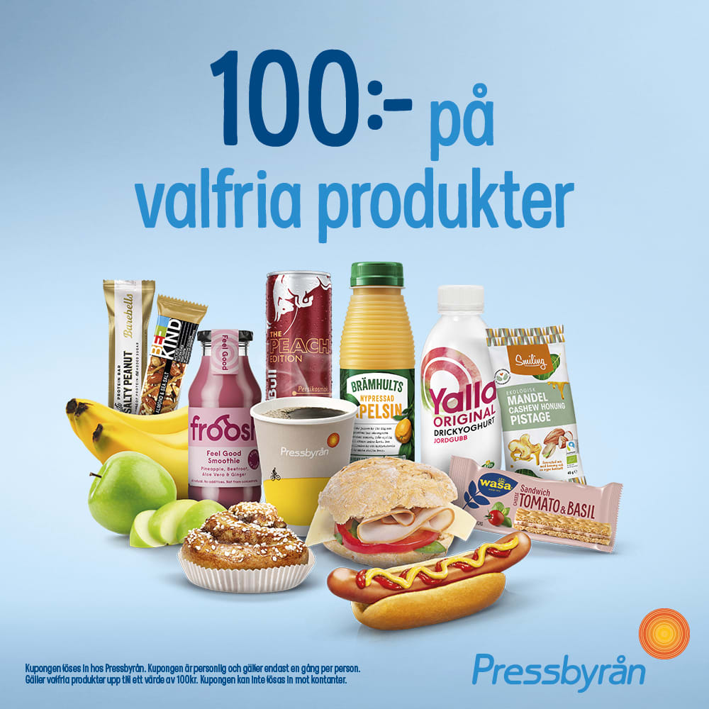 Presentkort 100 kr på Pressbyrån