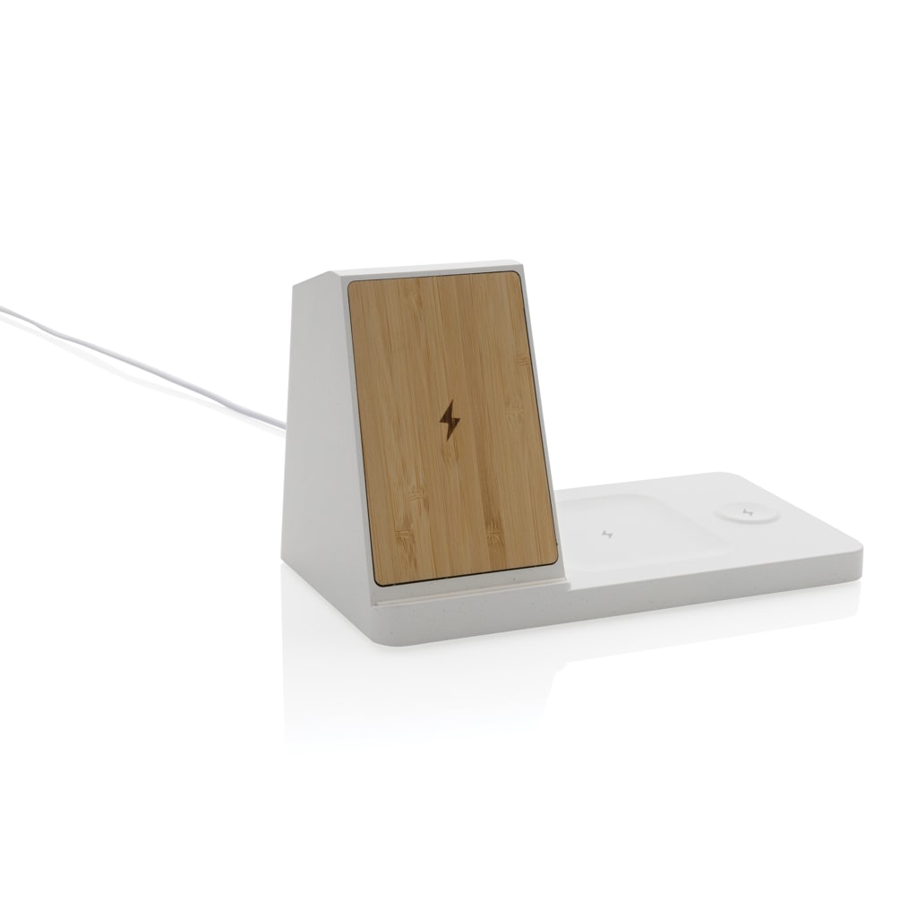 Ontario RCS plastic & bamboo 15W 3-in-1 wireless charger