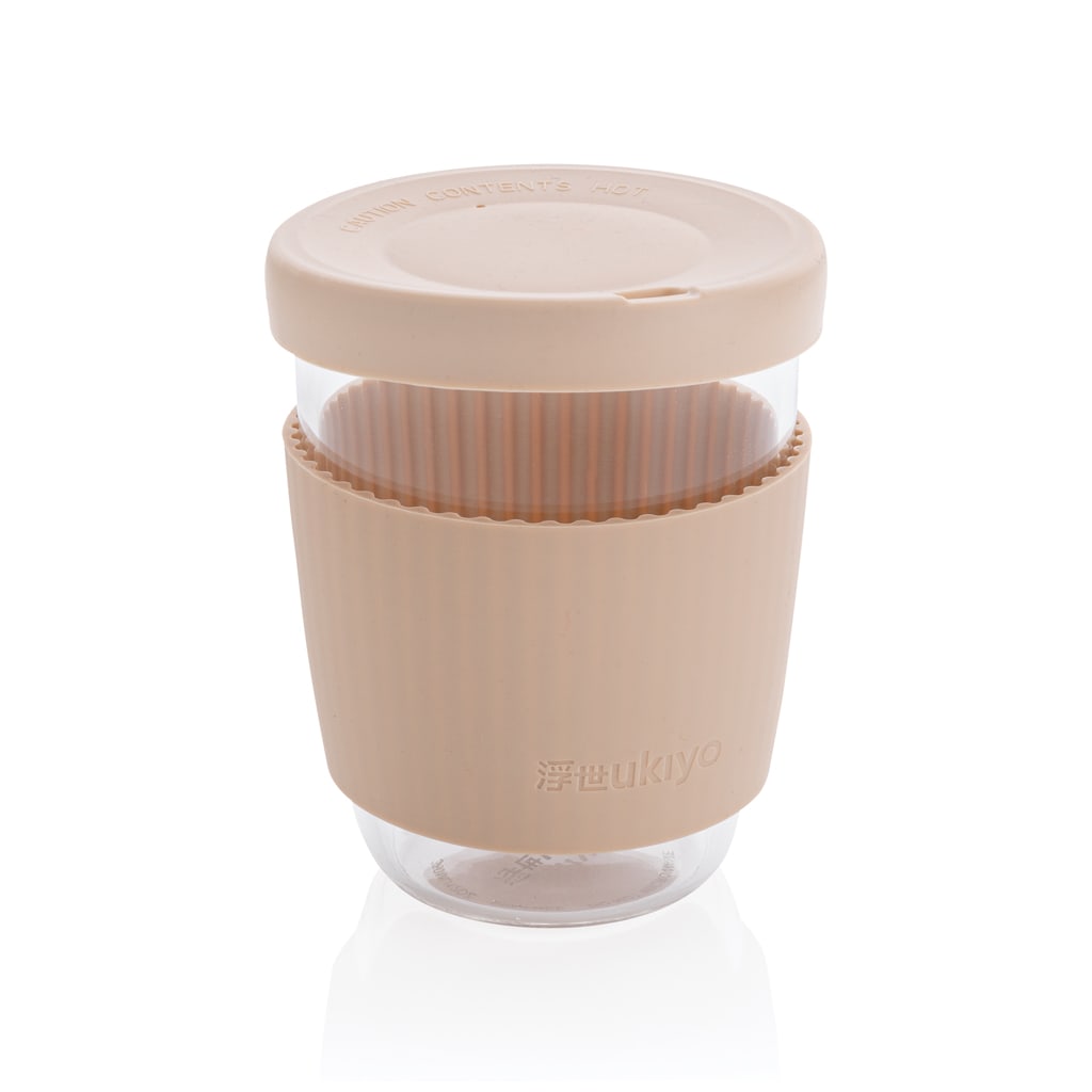 Ukiyo borosilikatglas med silikonlock och sleeve