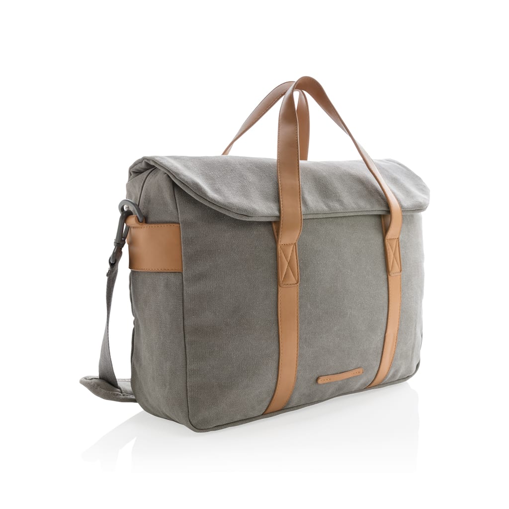 Canvas laptop bag, PVC-free