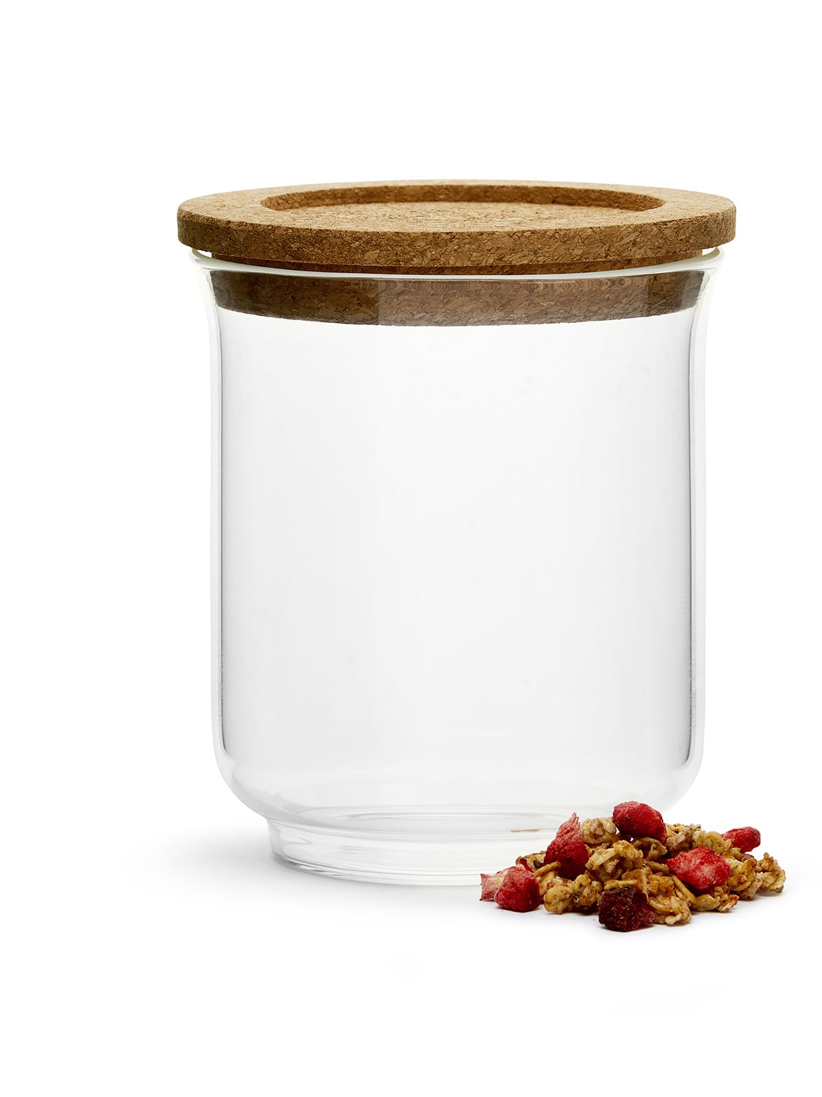 Nature glasburk med lock, stor