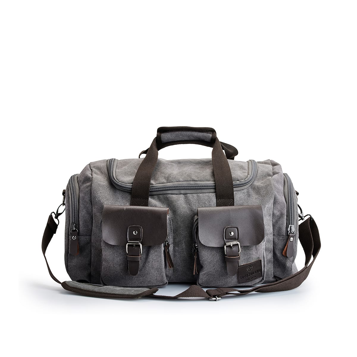 Trendig duffelbag med imitationsläder