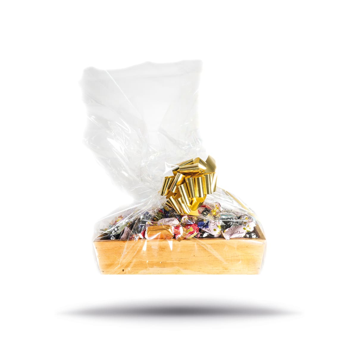 Litet trätråg med godis 850g