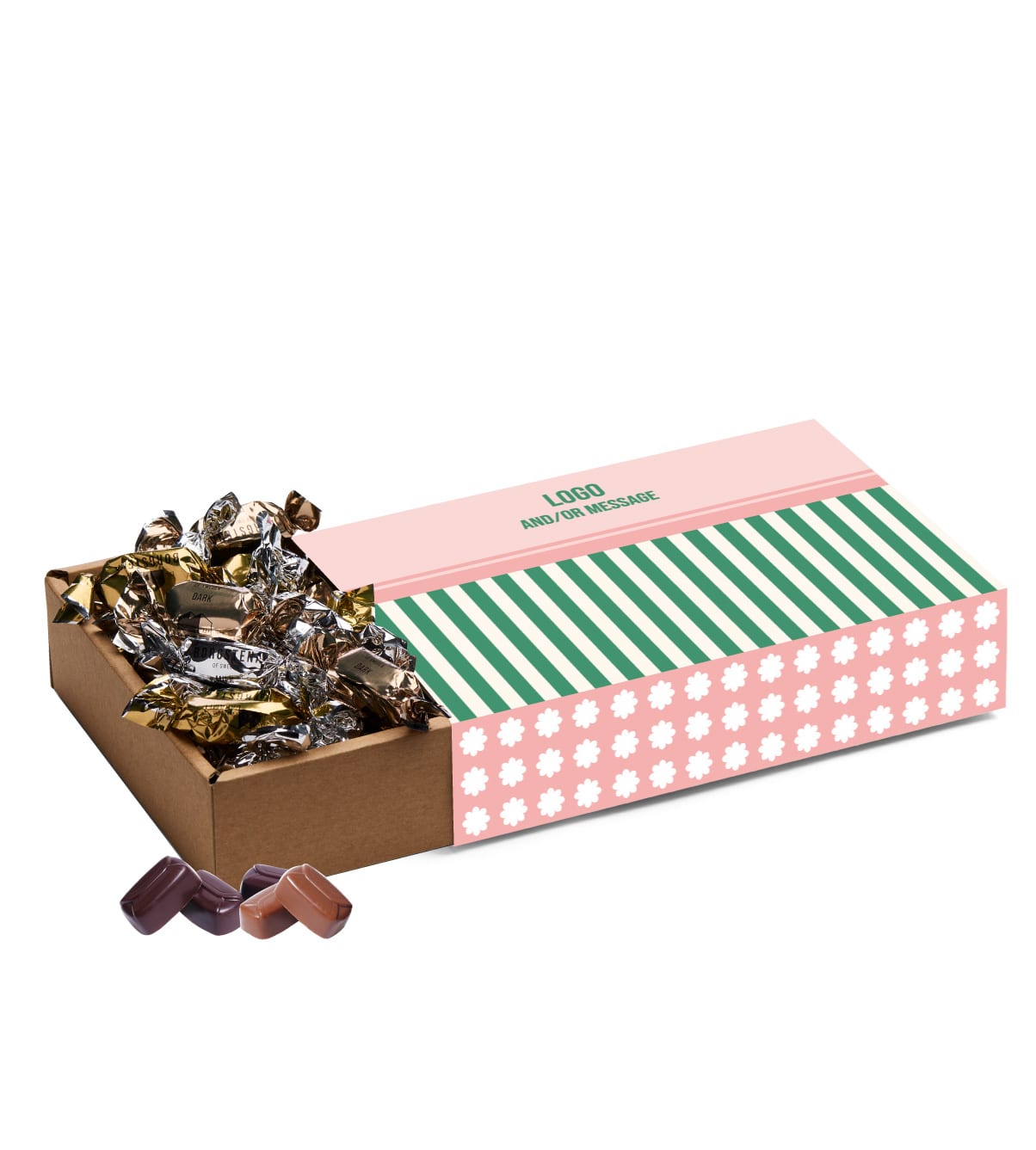 Påsklåda med chokladmix  & logotyp, 500 gr