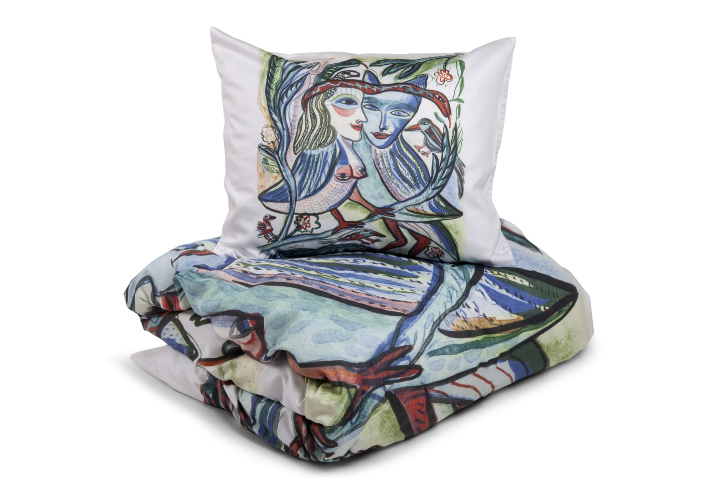 Ulrica Hydman-Vallien - Turtle Doves Pillowcase White 50x60