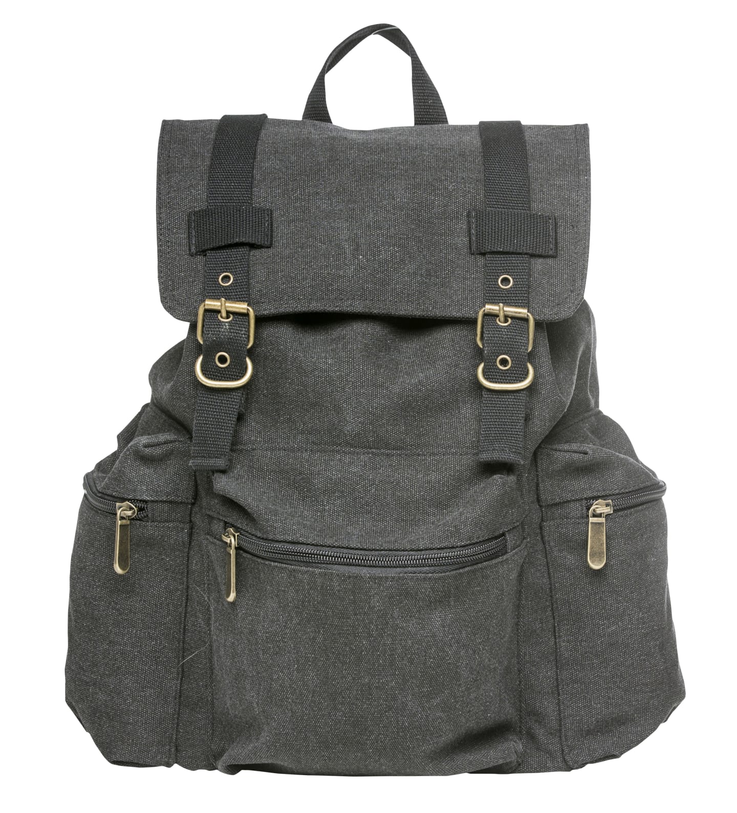 Ryggsäck canvas svart