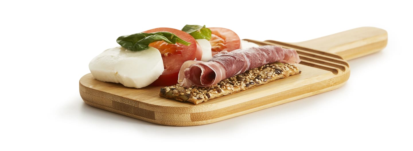 Small oval bamboo cutting board