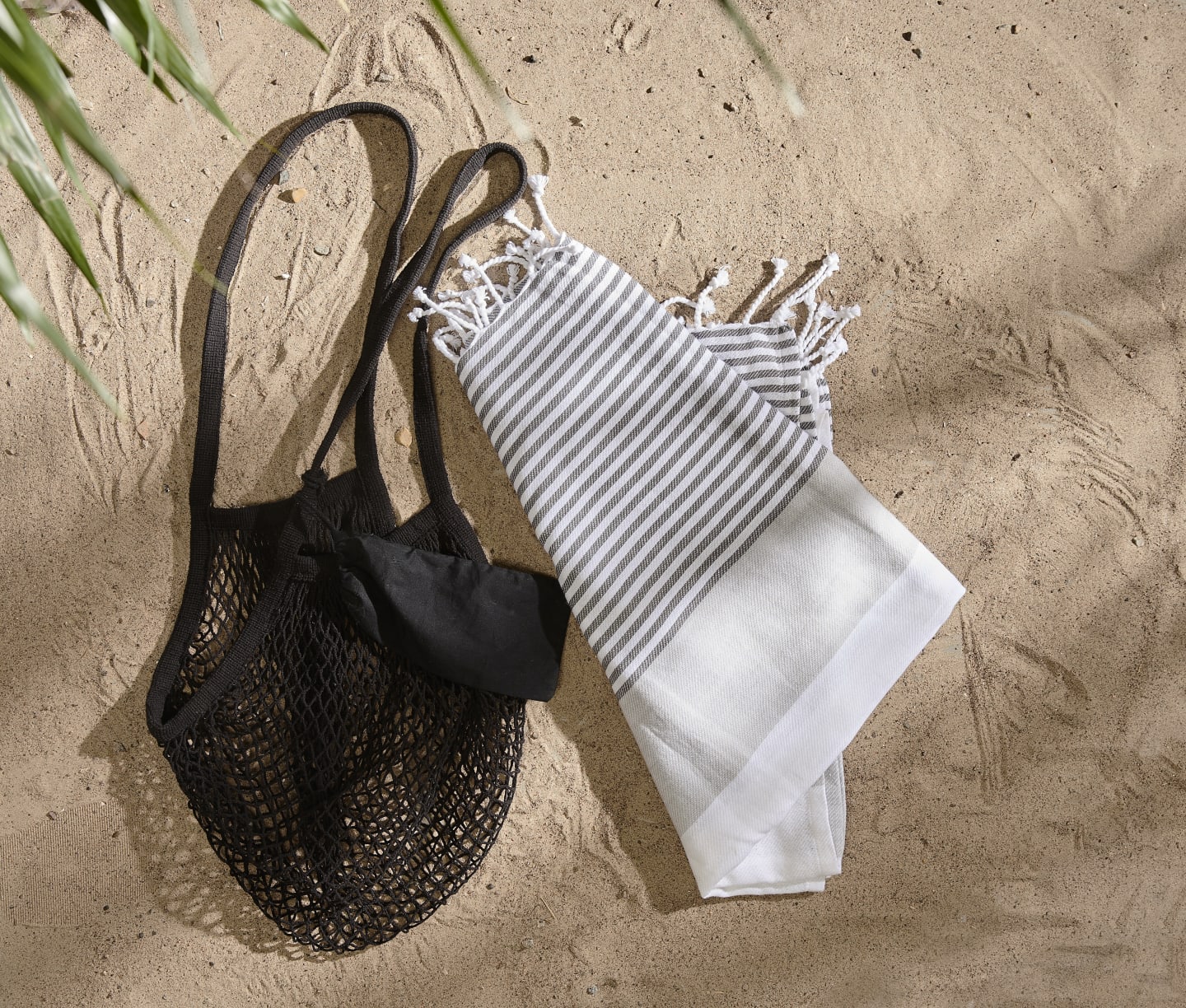 Strandset, Nätkasse + Handduk
