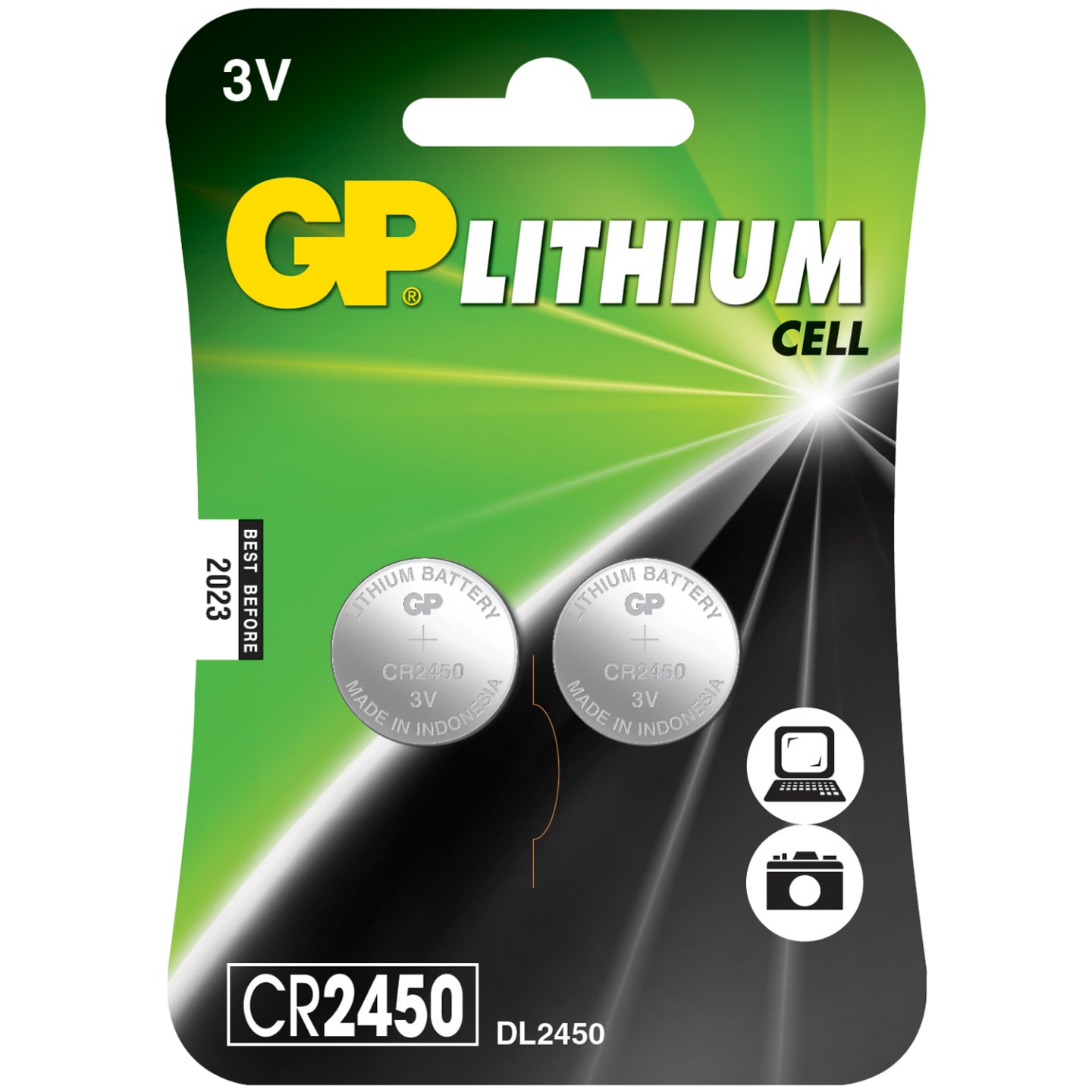 CR2450 3V Knappcell 2-pack