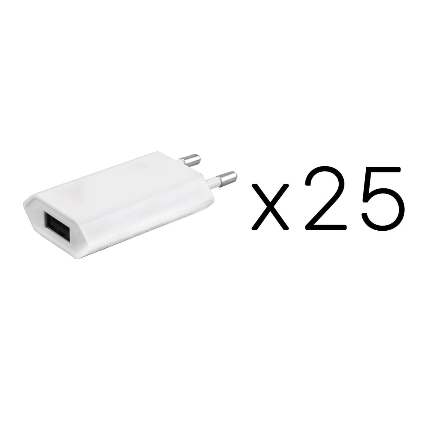 USB Laddare 230V 1A 25-pack