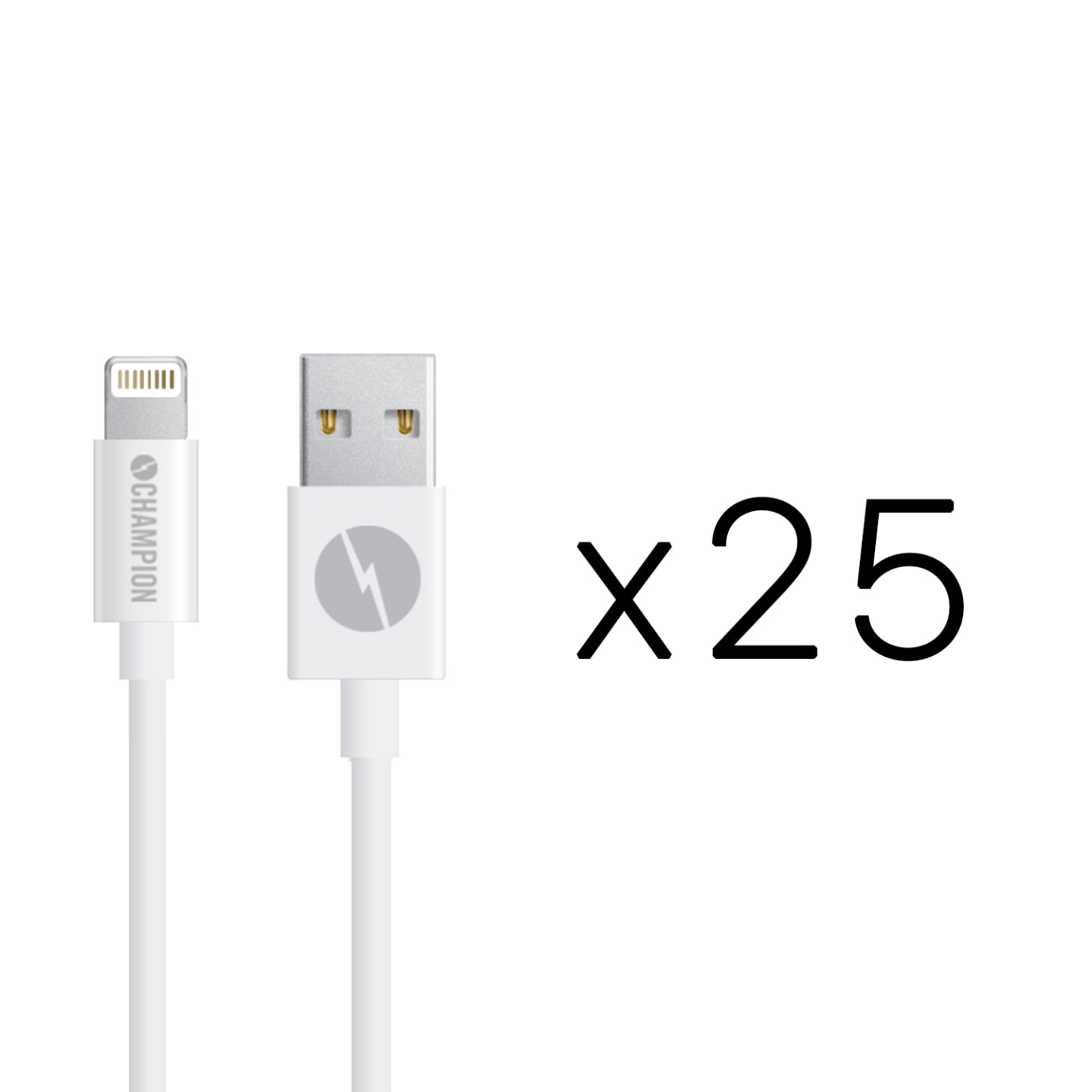 Ladd&Synk kabel Lightning 1m 25-pack
