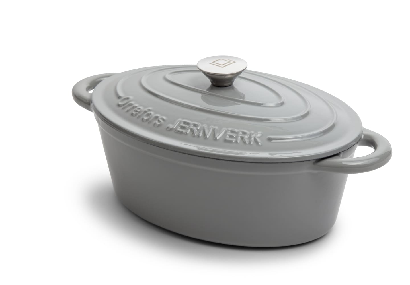 Støbejernsgryde 3,5L Lys Grå