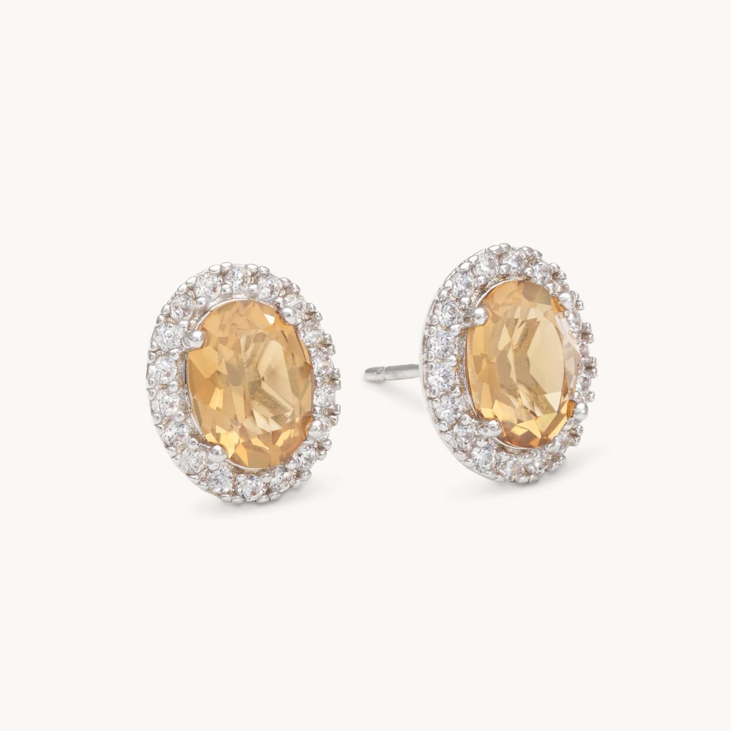 Luna örhänge - Golden brown topaz