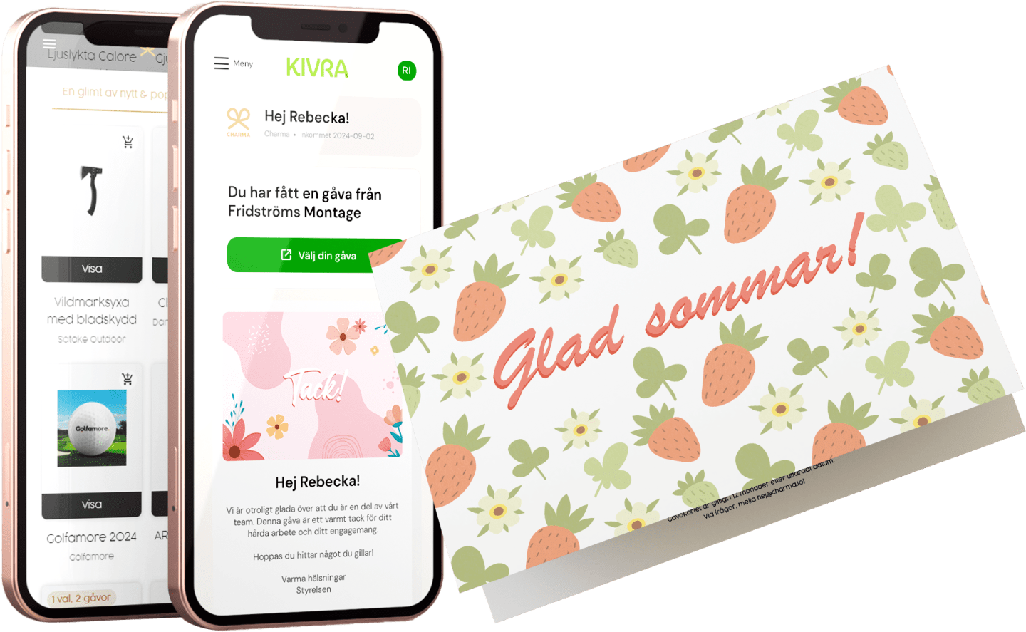 Gåvokort med logotryck - sommargåva till anställda