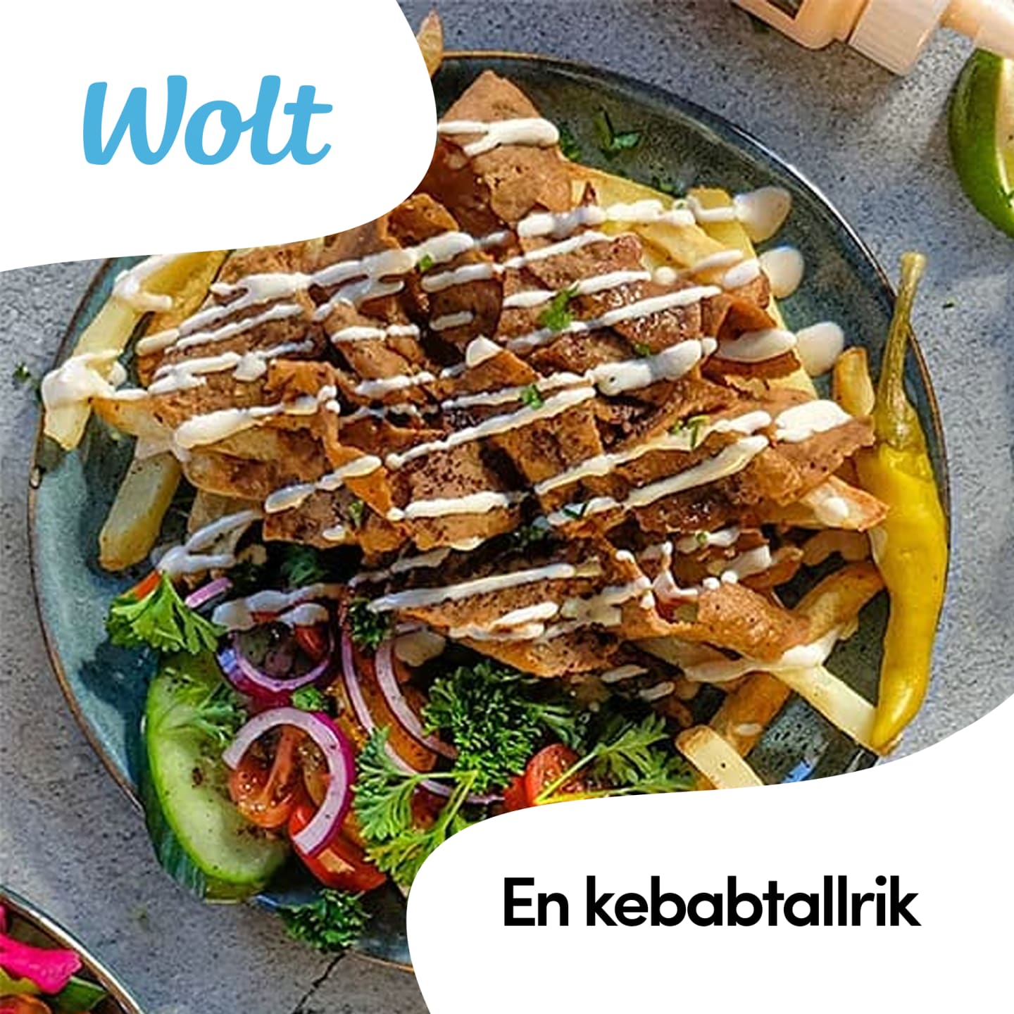 En kebabtallrik - Wolt