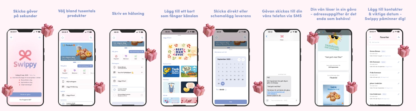 Skicka födelsedagspresenter till pappa med Swippy