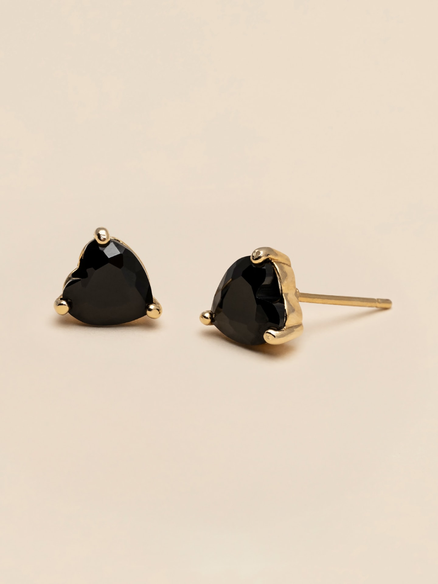 Venus stud - Noir / champagne