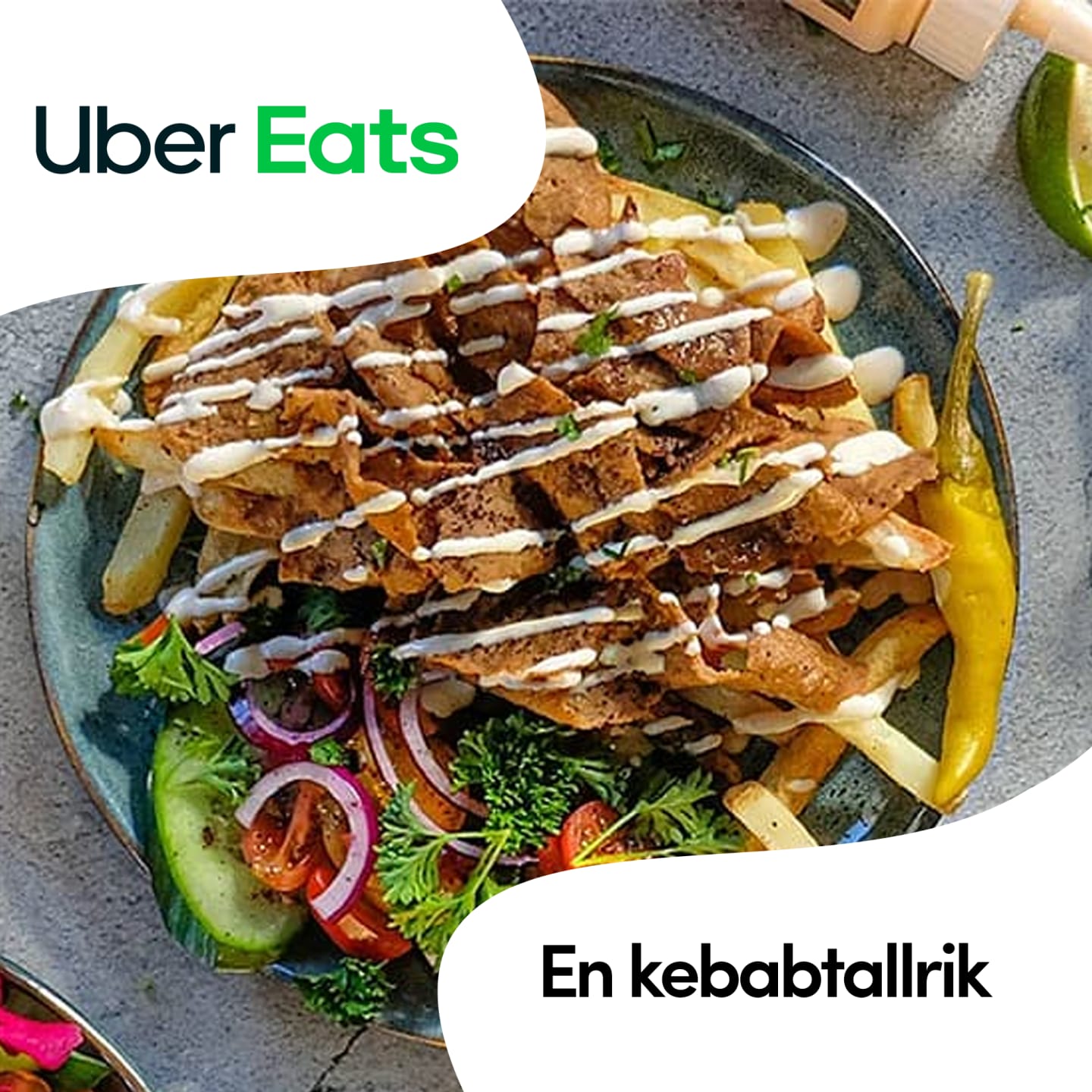 En kebabtallrik - Uber Eats