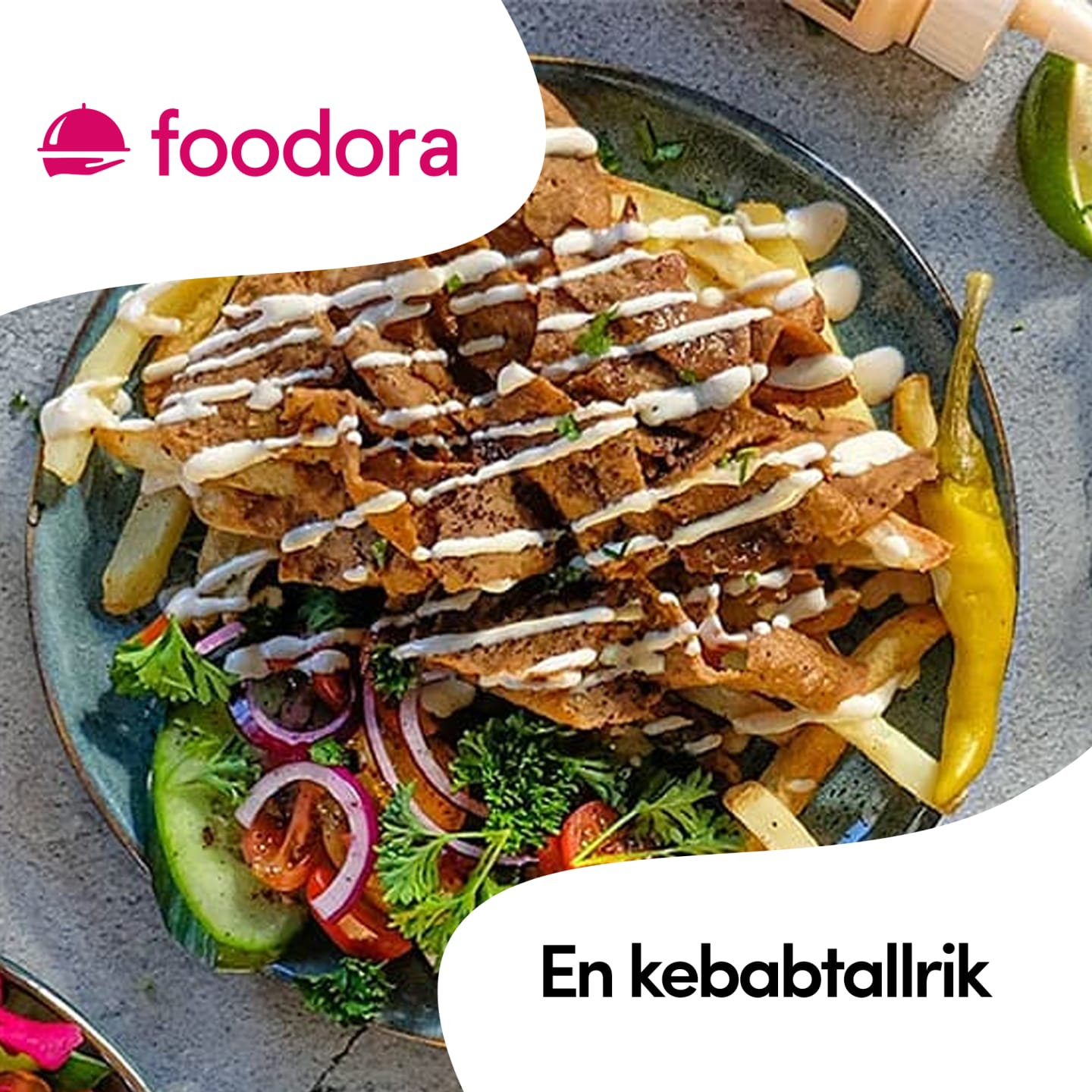 En kebabtallrik - Foodora