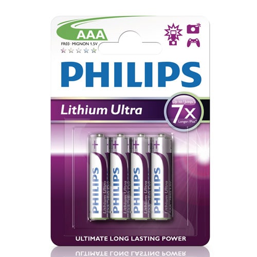 Ultra Lithium AAA FR03 4-pack