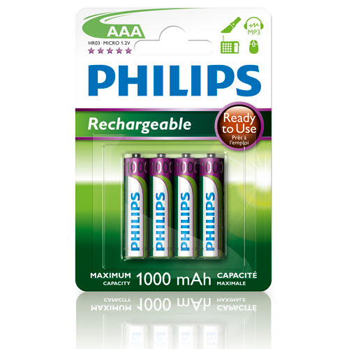 Laddningsbart batteri AAA 1000 mAh 4-pack