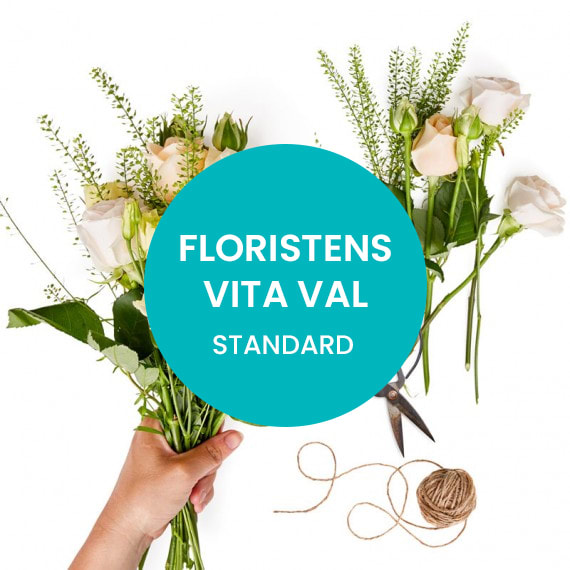 Blombukett Floristens vita val
