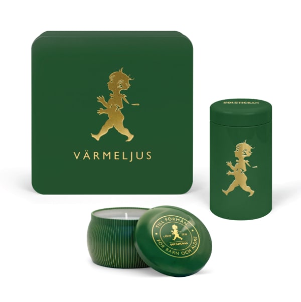 Varmelysæske, tændstikrør & duftlys i gaveæske