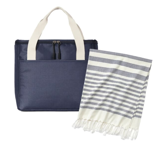 Hamam Towel 100x180 cm + Cooler Bag in R-Pet Bike - Meribel