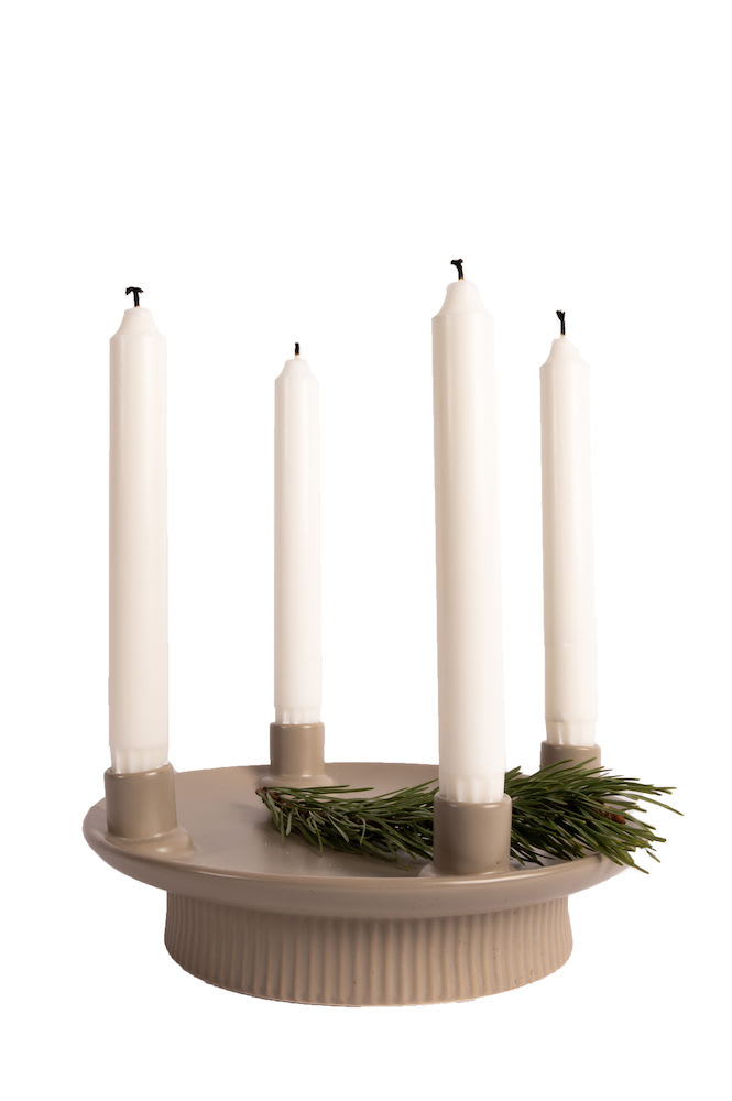 Maria candle holder, beige