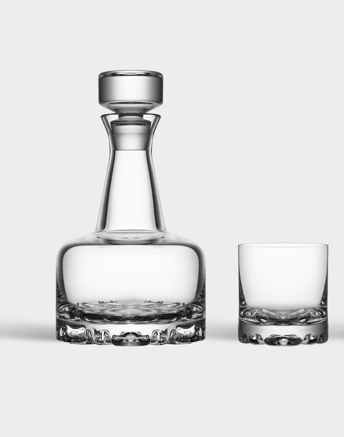 Erik karaffel 78cl & double old fashioned glas 34cl, 2 stk.