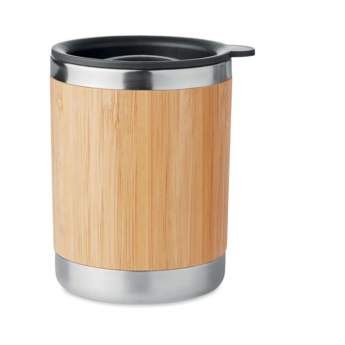 Stainless Steel/Bamboo Travel Mug 25 cl