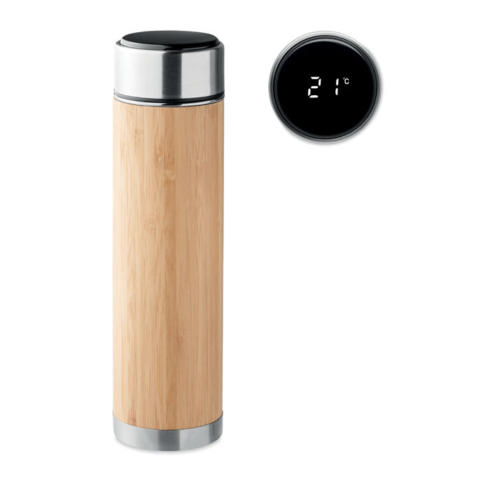 Thermal bottle bamboo/stainless steel