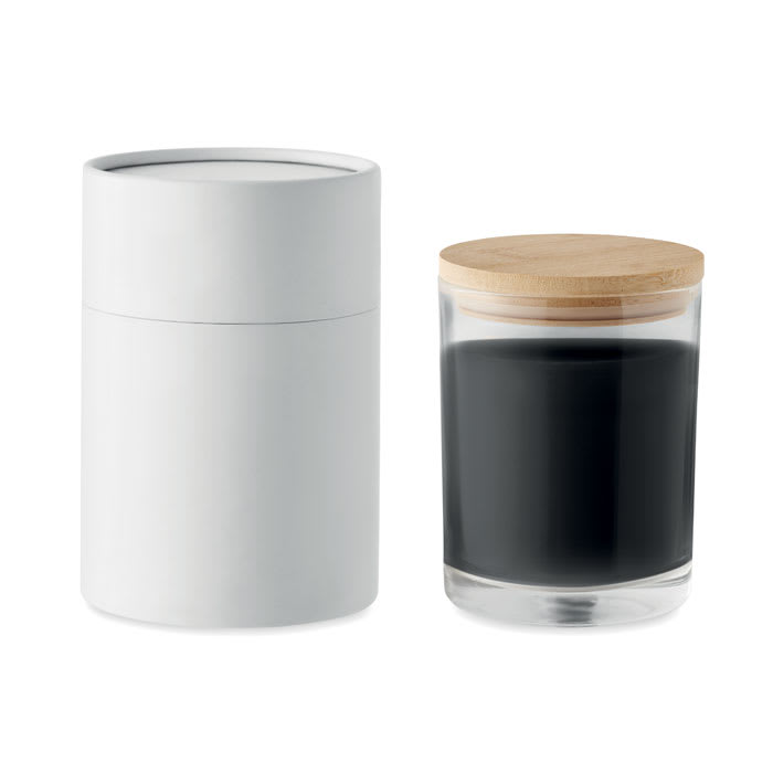 Ljus med vaniljdoft i glas