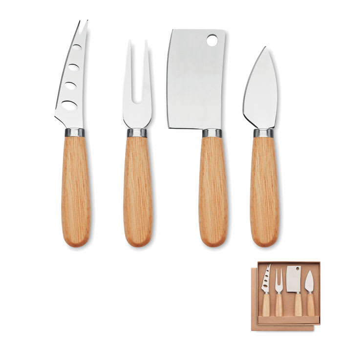 Set med 4 ostknivar