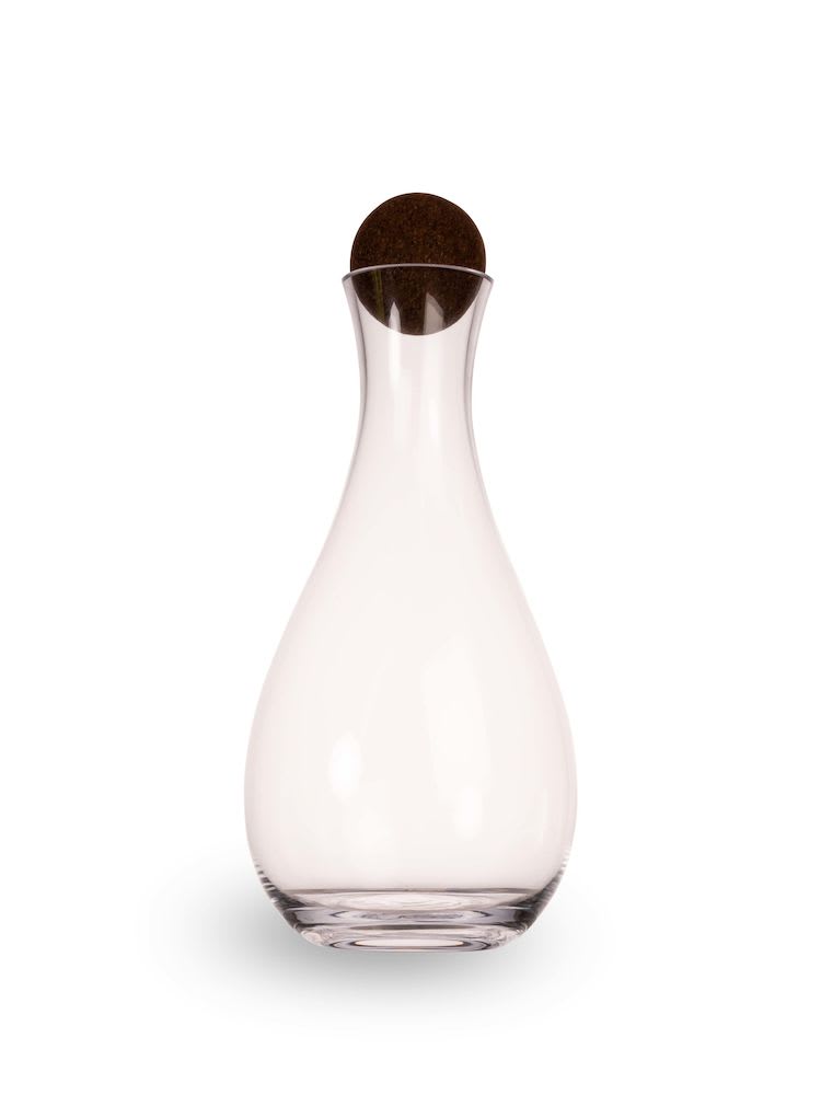 Nature wine carafe with cork stopper