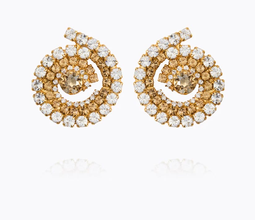 Zia Earrings / Topaz Combo gold