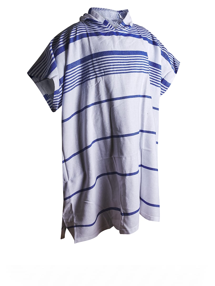 Hamamponcho i genanvendt materiale fra Maison Trique - Navy