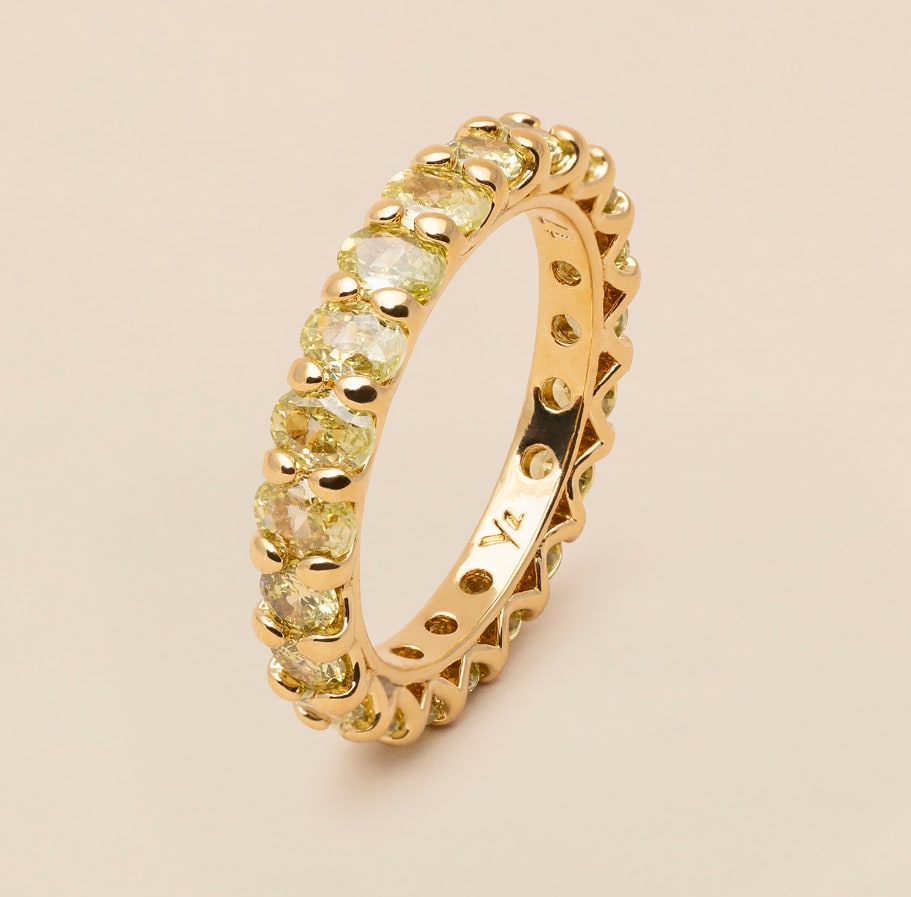 Julien ring – Guld/Peridot