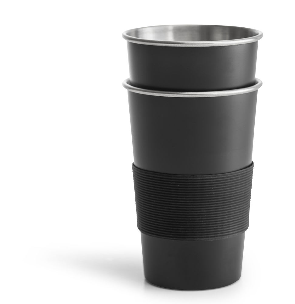 Steel mug black 2-pack 50 cl
