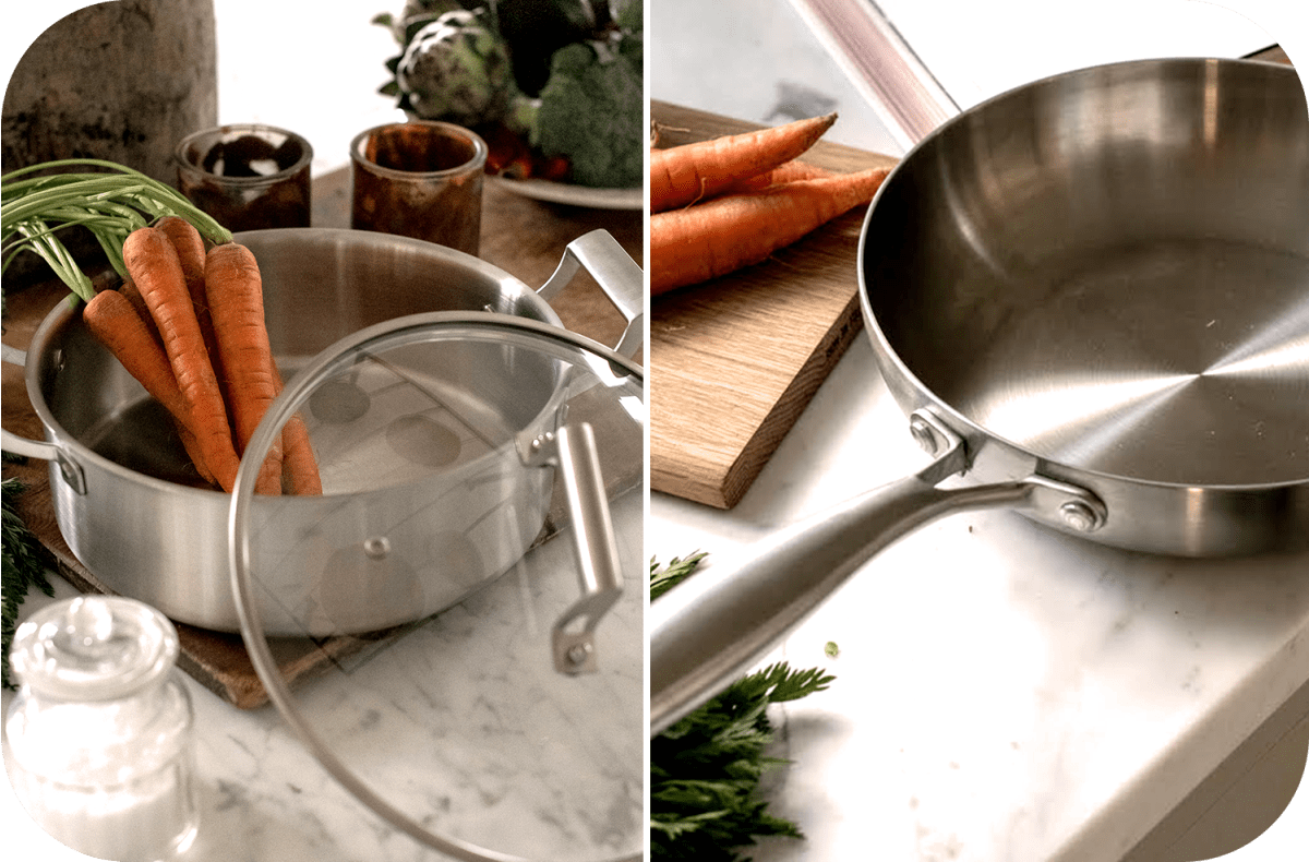 Jernverkets stilrena produkter i rostfritt stål finns i Charmas gåvosortiment.