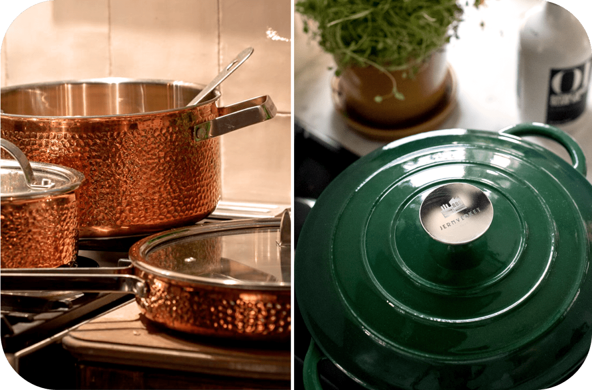 Grytor och stekpannor från Vargen & Thor och Jernverket med det lilla extra.