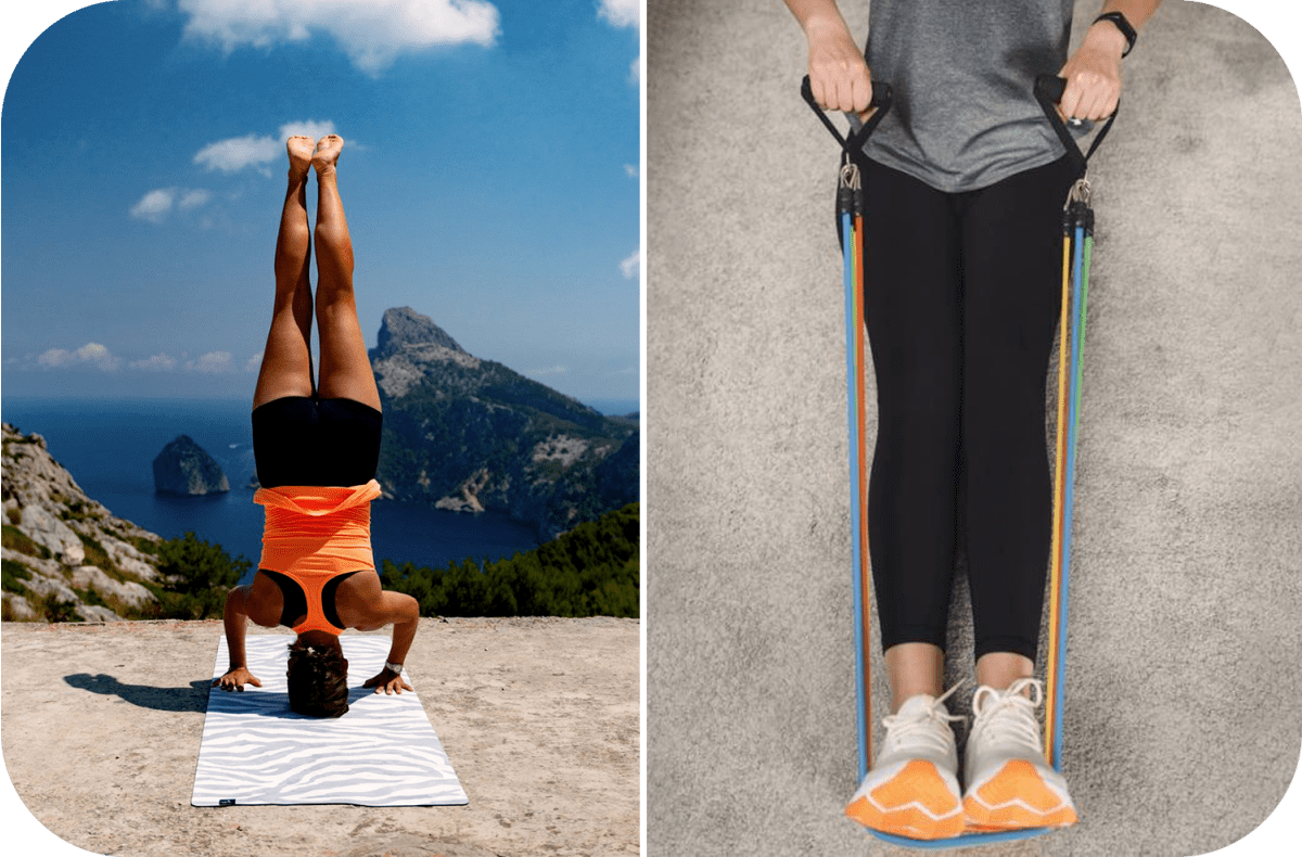 Yogamatta från Wilma & Louise och Allround motståndsband.