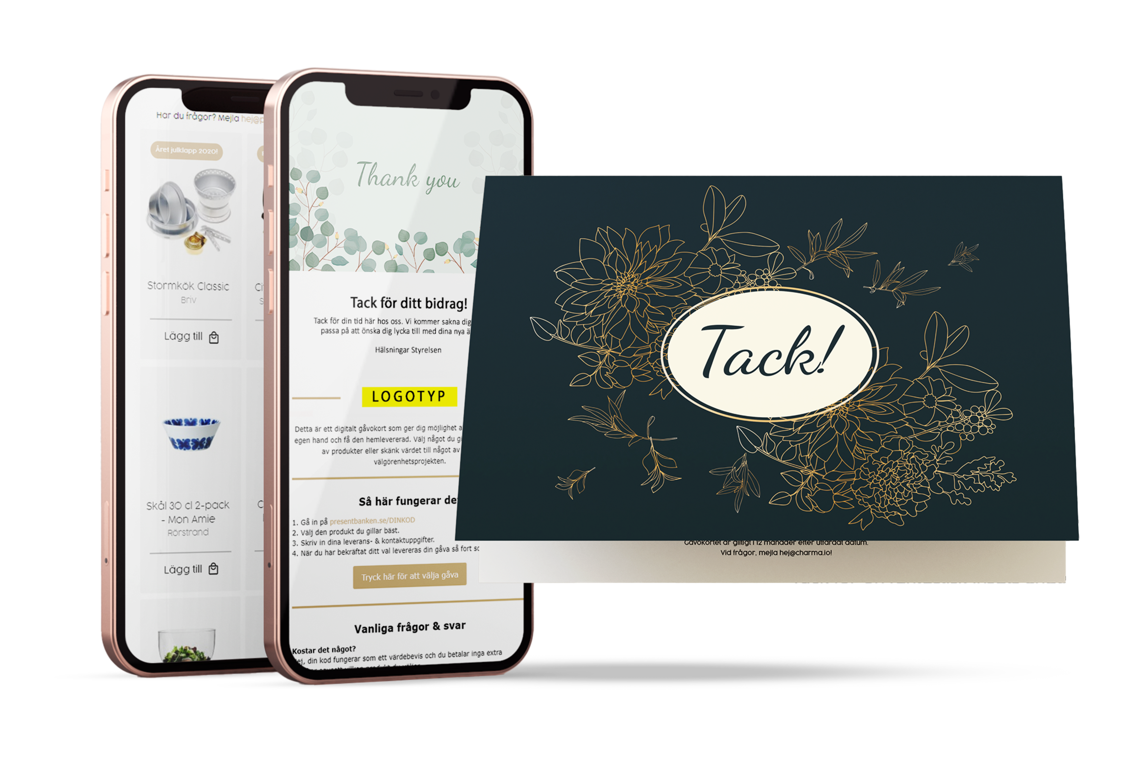 Charmas avtackningskort