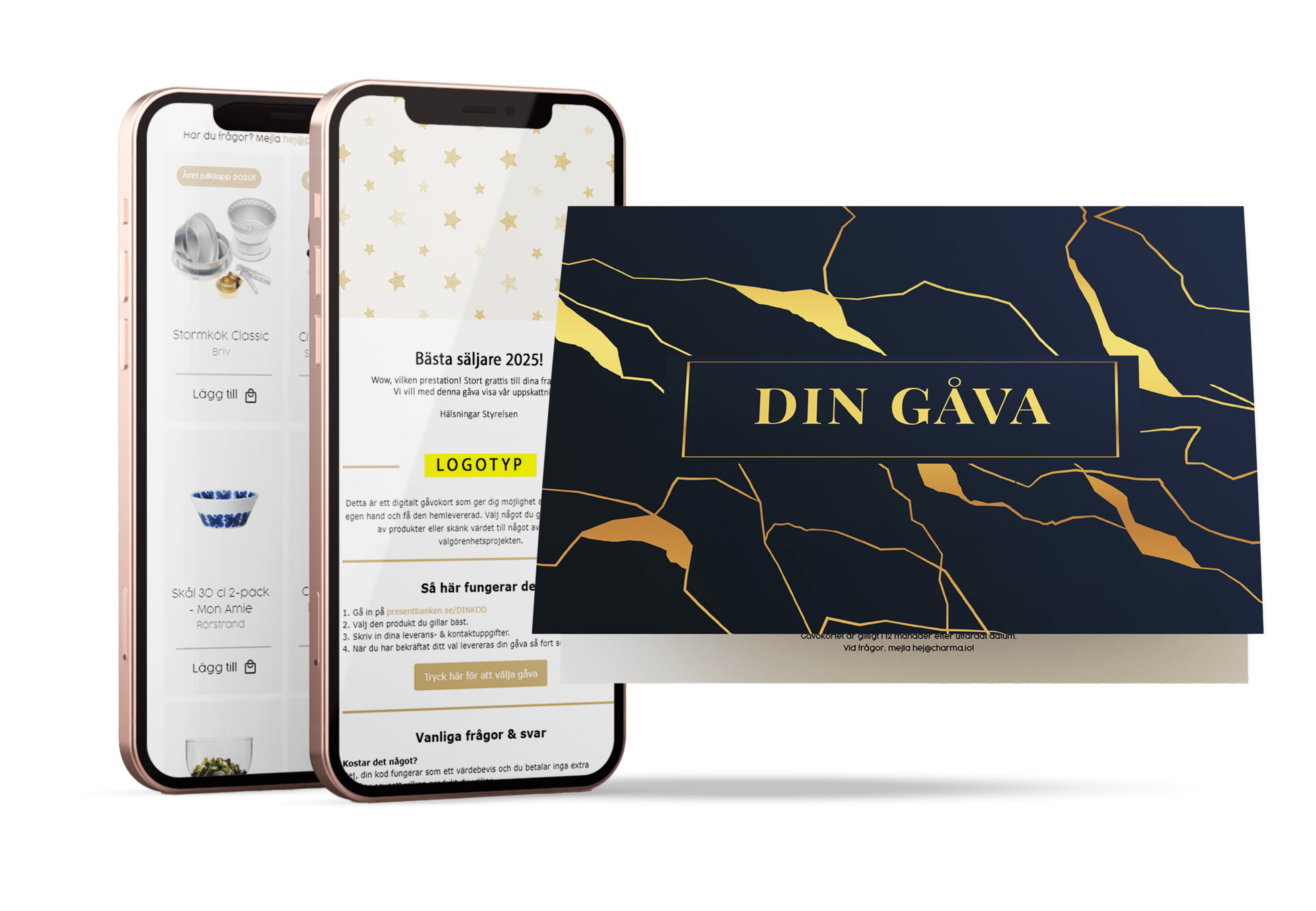 Charmas avtackningskort