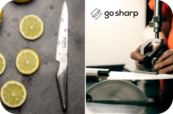 Globals Allkniv och knivslipning från Go Sharp är perfekta julklappar.