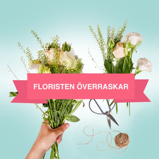 Blombukett floristens vita val