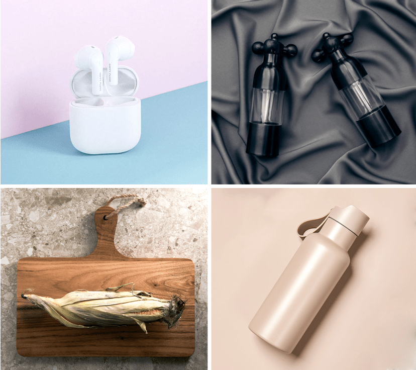 Exempel på produkter i Charmas sortiment.