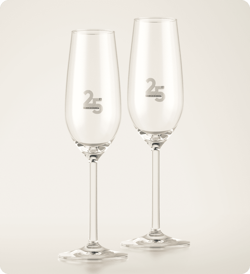 Exempel på produkt med tryckt logotyp.